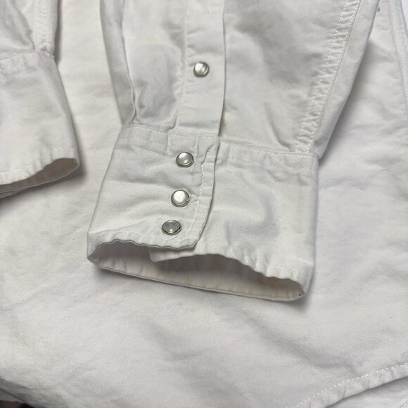Cumberland Outfitters Pearl Snap Western Shirt Mens White American Flag VTG XL - Picture 6 of 9